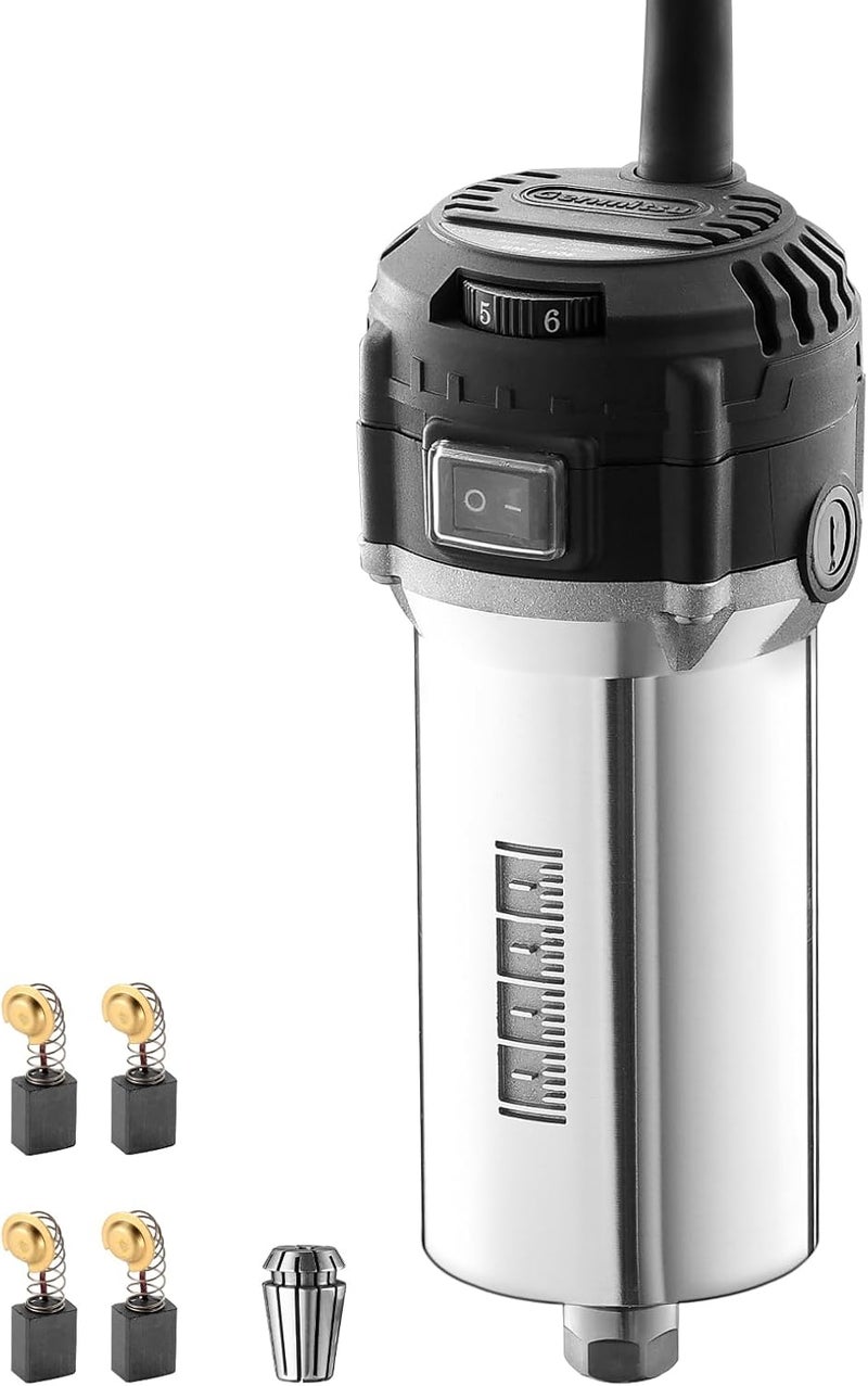 Genmitsu جهاز توجيه مدمج 710 واط بقطر 65 مم، 6 سرعات متغيرة لجهاز التوجيه باليد، مع قلاووظ ER11 و 4 فرش كربونية، ترقية محرك المغزل لآلات CNC - Image 1